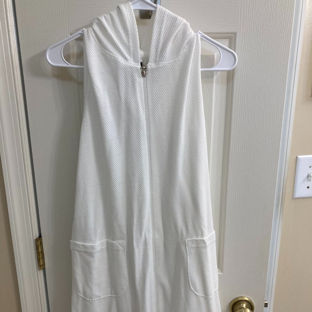 Jordan Taylor Hooded Zip-Front Swim Cover-Up